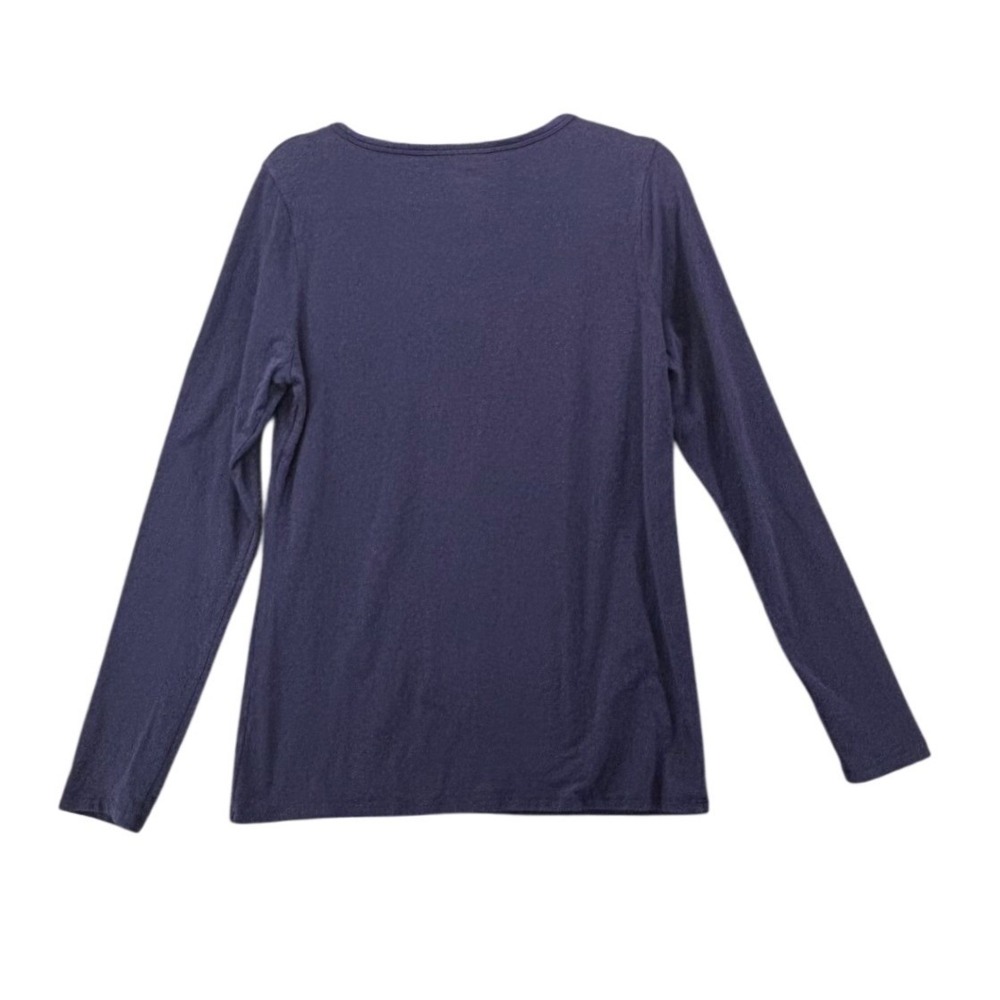 Duluth Trading Womens Shirt L No Yank Scoop Neck Stretch Long Sleeve Cotton - Picture 2 of 11